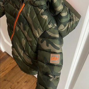 GAP Camouflage Jacket with Bright Orange Accents